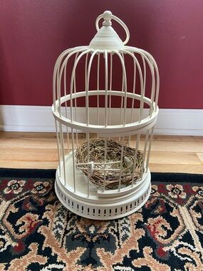 Cream Decorative Birdcage Accent - Brand Unbranded